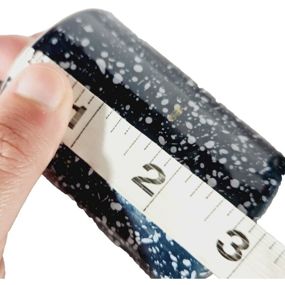 Otagiri Salt Pepper Shakers Splatter Speckled Blue Ceramic Vtg MCM Farmhouse - Picture 4 of 5